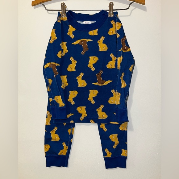 Hanna Andersson Other - HANNA ANDERSSON 4T Organic Cotton Pajama Set Rabbits Easter Bunny Unisex EUC